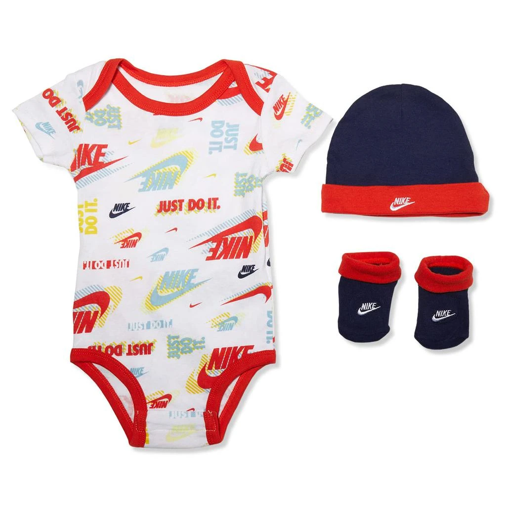 商品NIKE|Bodysuit Hat and Booties Set (Infant/Toddler),价格¥136,第1张图片