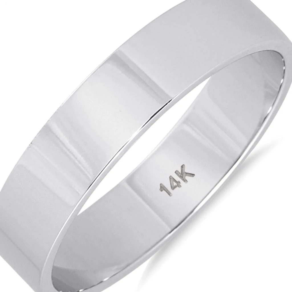 商品SSELECTS|4Mm Flat Wedding Band In 14K White Gold,价格¥3918,第3张图片详细描述