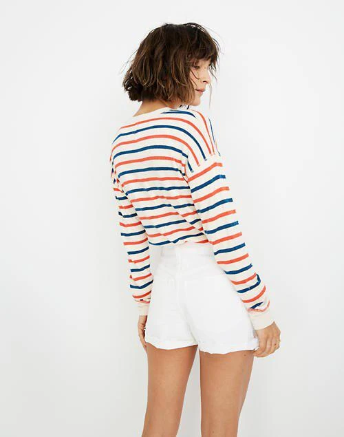 商品Madewell|The Perfect Jean Short in Tile White,价格¥277,第2张图片详细描述