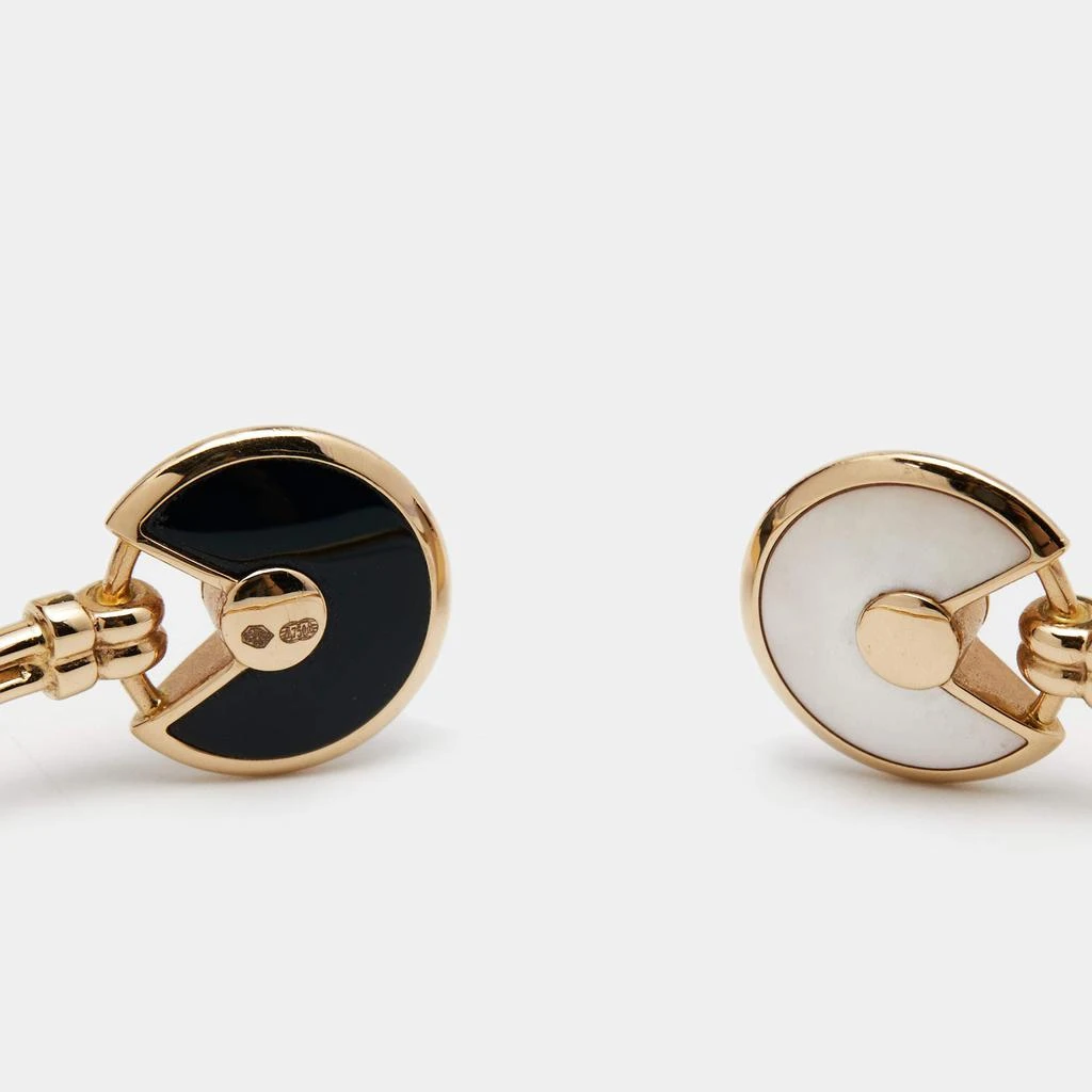 商品[二手商品] Cartier|Cartier Amulette De Cartier Onyx Mother of Pearl Diamonds 18k Rose Gold Open Cuff Bracelet 16,价格¥20276,第4张图片详细描述