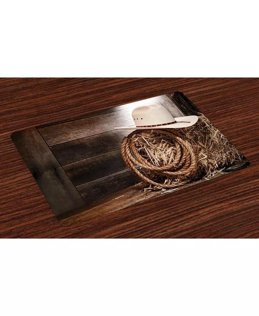 商品Ambesonne|Western Place Mats, Set of 4,价格¥256,第1张图片