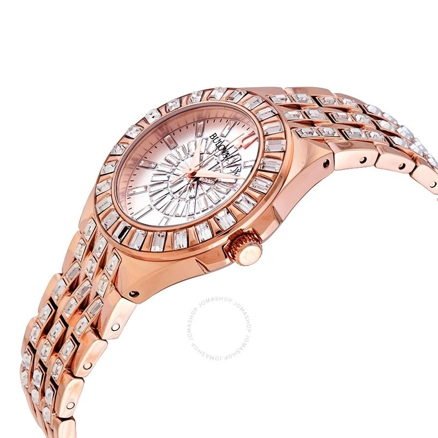 商品Bulova|Bulova Phantom Rose Gold-tone Baguette Swarovski Crystal Ladies Watch 98L268,价格¥1461,第2张图片详细描述