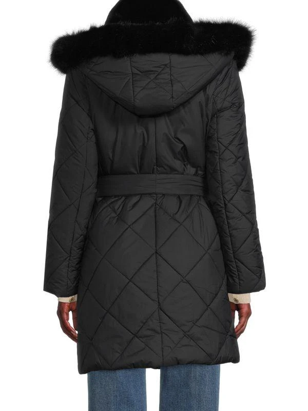 商品Blue Duck|Faux Fur Quilted Belted Jacket,价格¥1897,第2张图片详细描述