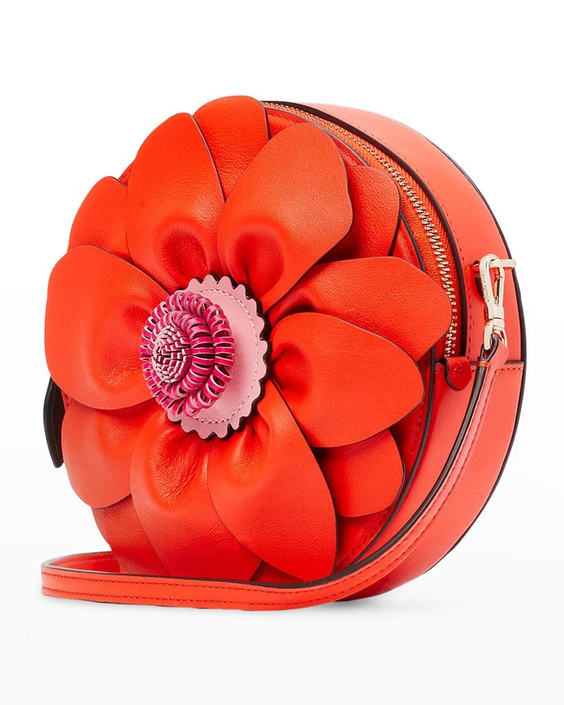 商品Kate Spade|3d flower round leather crossbody bag,价格¥1271,第4张图片详细描述