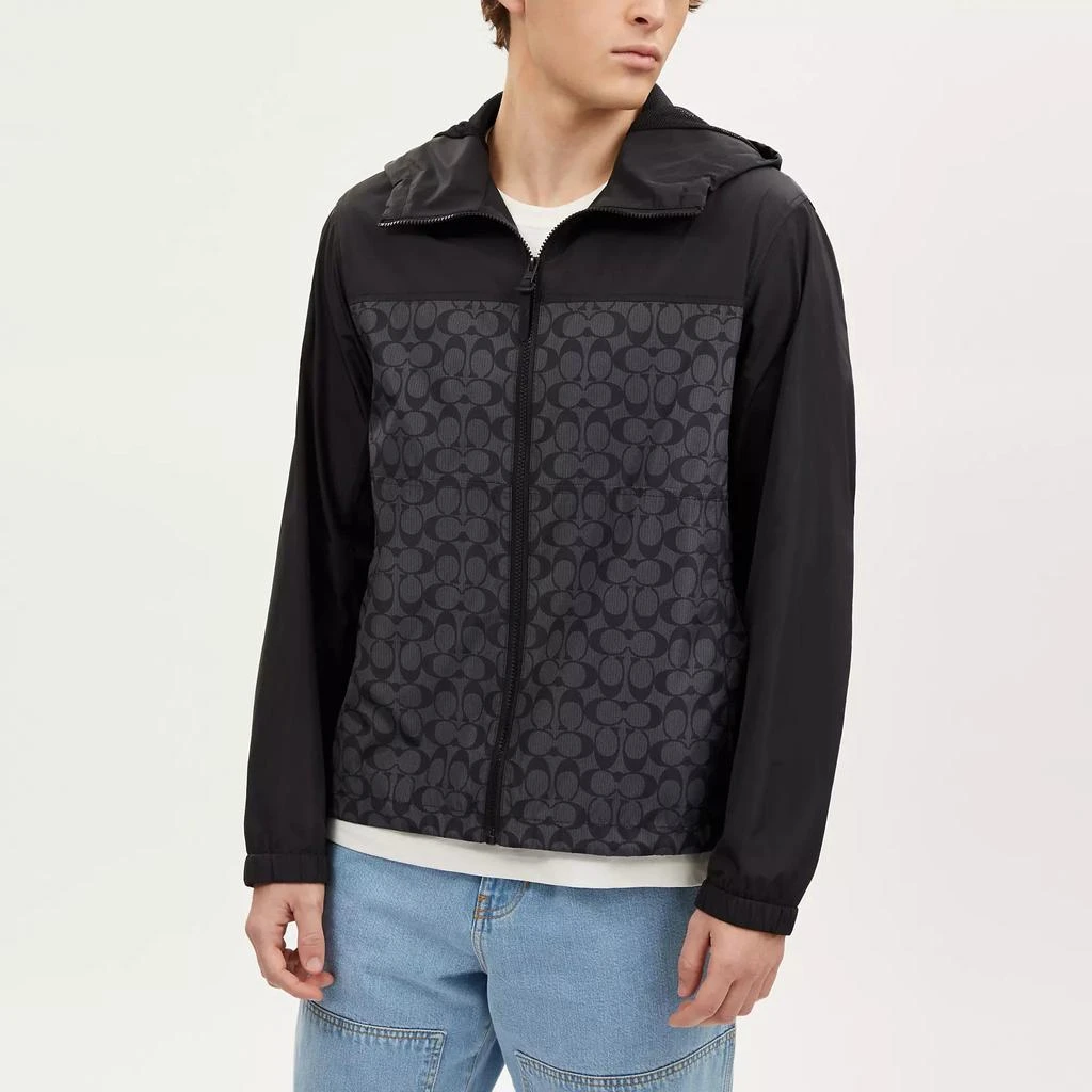 商品Coach|Coach Outlet Signature Full Zip Windbreaker,价格¥1762,第4张图片详细描述