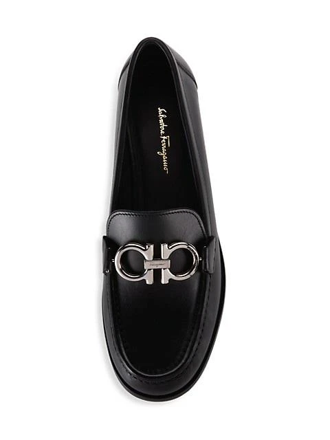 商品Salvatore Ferragamo|Gancini Buckle Leather Loafers,价格¥3350,第5张图片详细描述