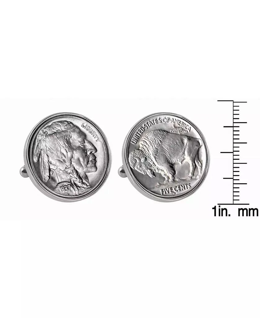 商品American Coin Treasures|Buffalo Nickel Bezel Coin Cuff Links,价格¥232,第2张图片详细描述