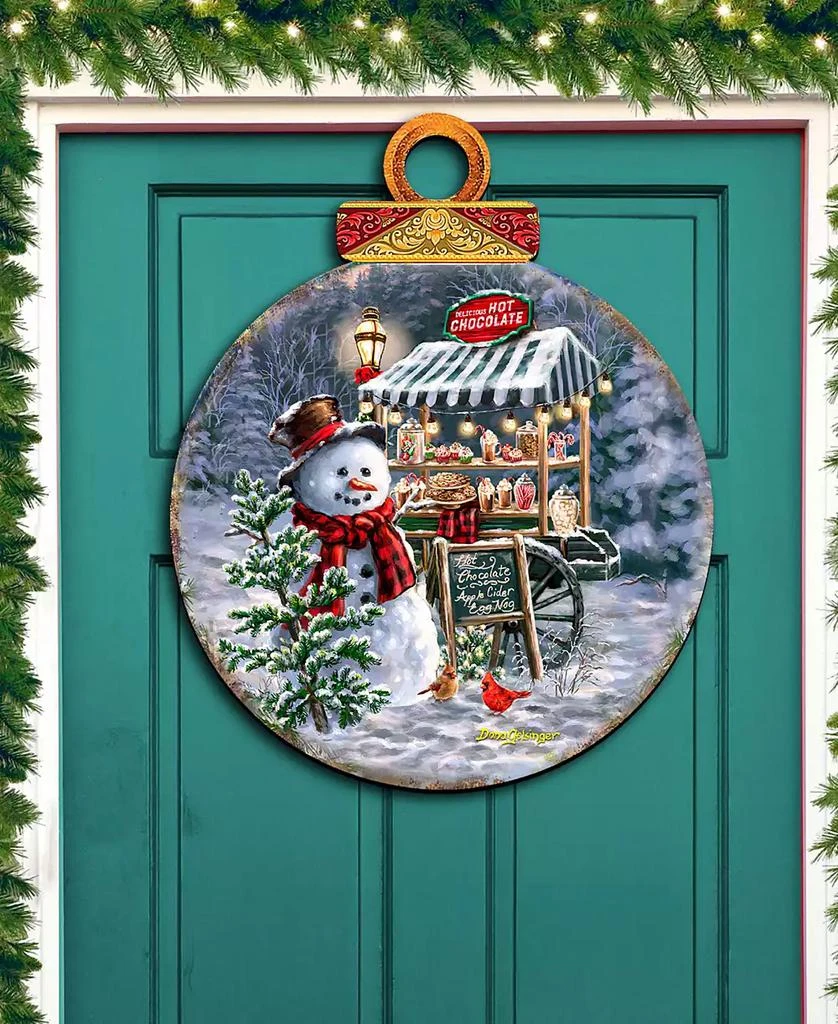 商品Designocracy|Hot Chocolate Stand Christmas Door Decor Wooden Wall Decor D. Gelsinger,价格¥434,第4张图片详细描述