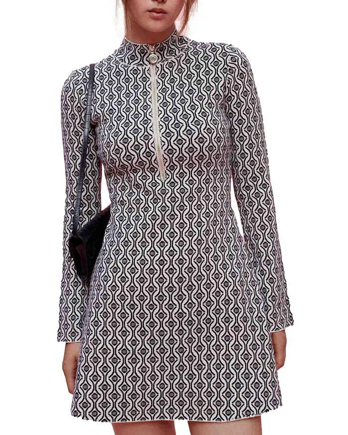 商品Maje|Roy Patterned Fitted Dress,价格¥2878,第1张图片