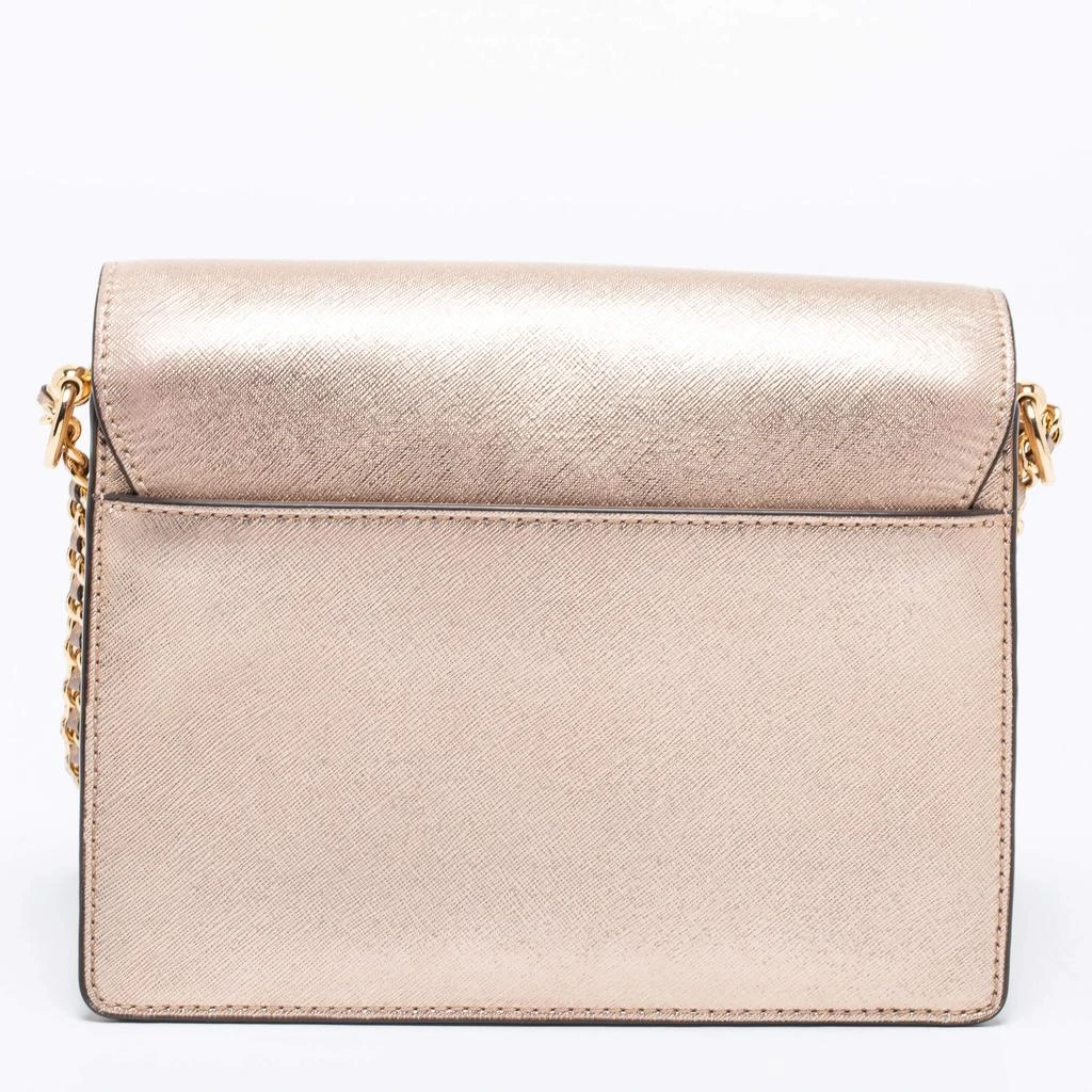 商品[二手商品] Tory Burch|Tory Burch Metallic Rose Gold Leather Robinson Convertible Shoulder Bag,价格¥1095,第4张图片详细描述