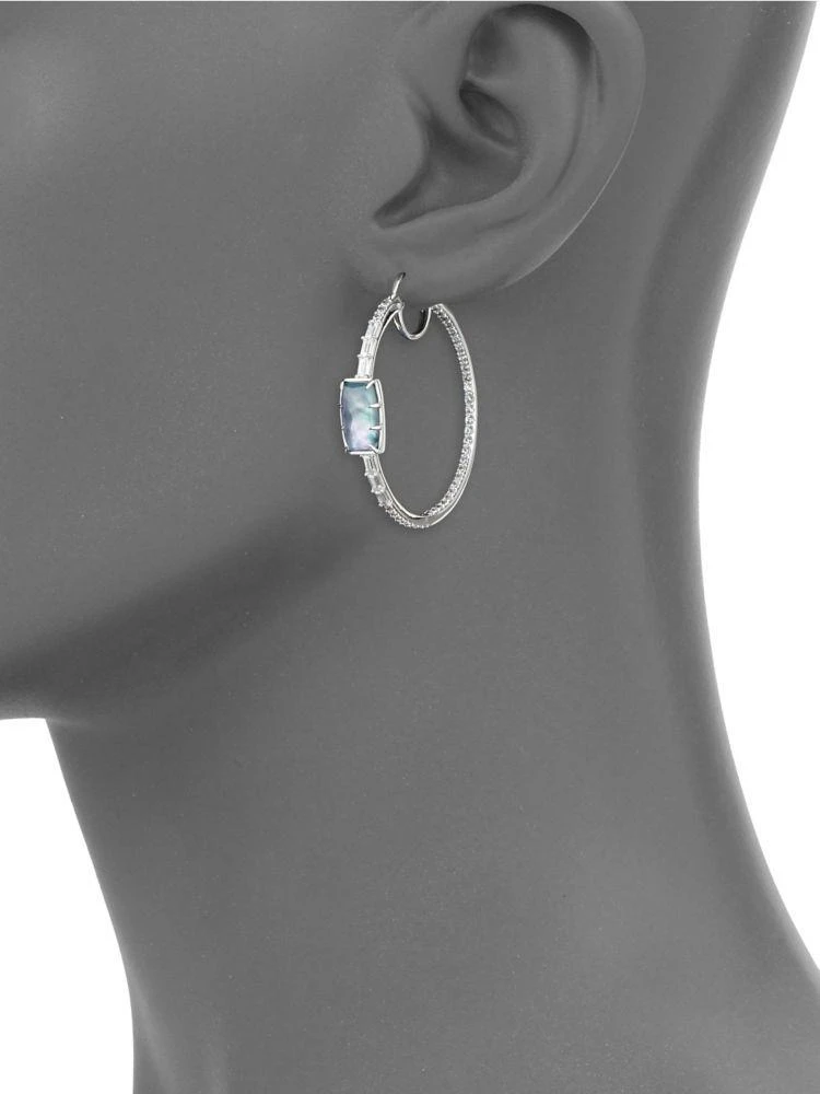 商品Nadri|Gris Crystal Hoop Earrings,价格¥452,第3张图片详细描述