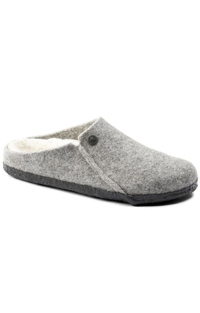 商品Birkenstock|(1015086) Zermatt Shearling Wool Felt Slippers - Light Grey,价格¥649,第2张图片详细描述
