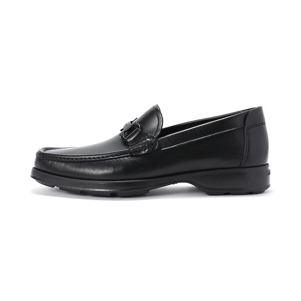 商品Salvatore Ferragamo|SALVATORE FERRAGAMO 男鞋黑色牛皮商务皮鞋 0585335,价格¥2776,第1张图片