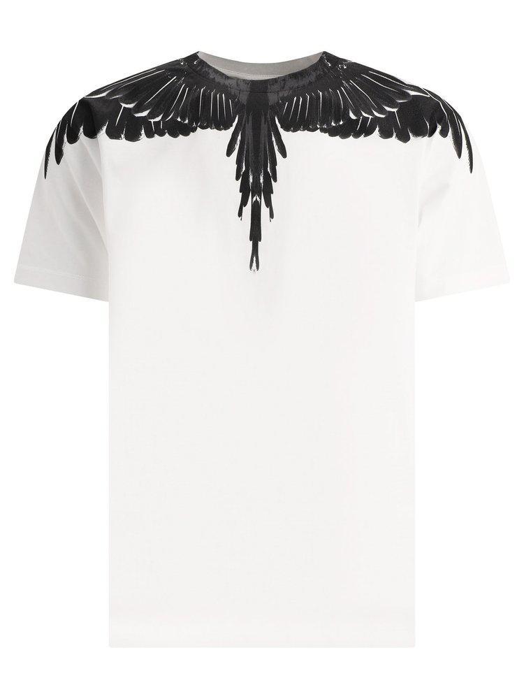 商品Marcelo Burlon|Marcelo Burlon County Of Milan Wings Printed Crewneck T-Shirt,价格¥894-¥1159,第1张图片