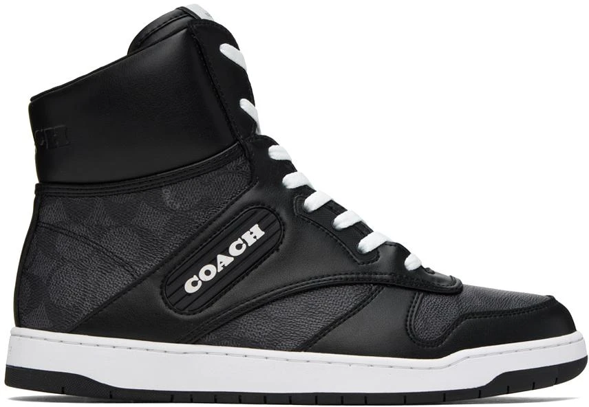 商品Coach|Black & Gray C202 Sneakers,价格¥1187,第1张图片