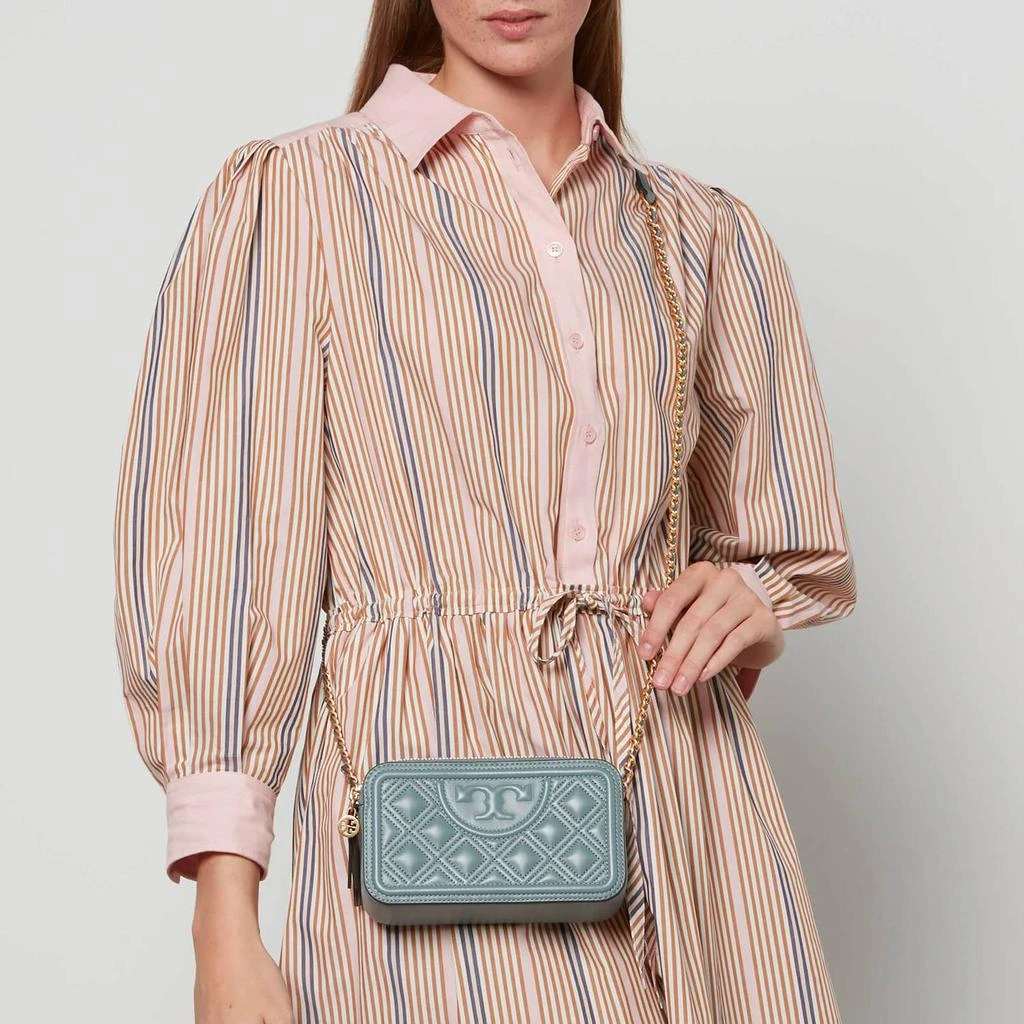 商品Tory Burch|Tory Burch Women's Fleming Double-Zip Mini Bag - Arctic,价格¥2162,第2张图片详细描述