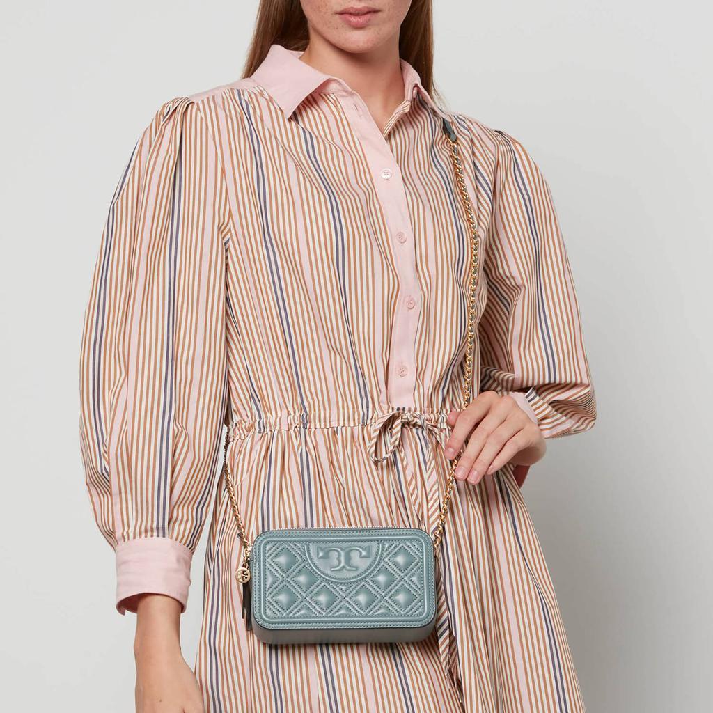 商品Tory Burch|Tory Burch Women's Fleming Double-Zip Mini Bag - Arctic,价格¥3093,第4张图片详细描述