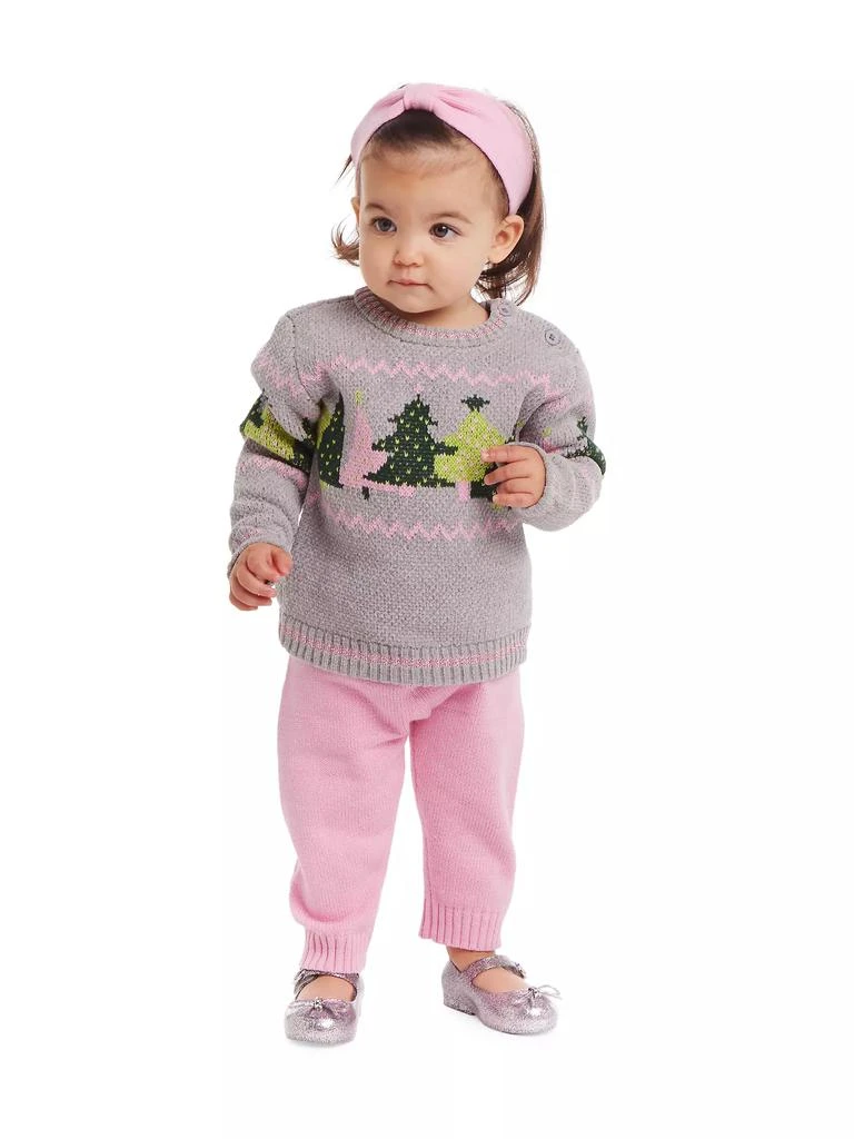 Baby Girl's 3-Piece Knit Sweater, Leggings, & Headband Set 商品