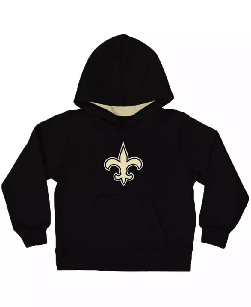 商品Outerstuff|Toddler Boys and Girls Black New Orleans Saints Fan Gear Primary Logo Pullover Hoodie,价格¥209,第1张图片