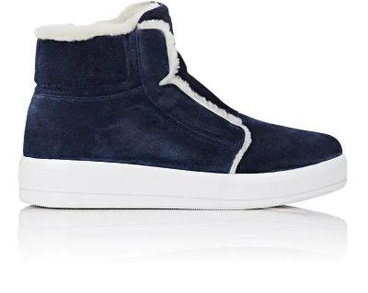 商品Prada|Side-Zip High-Top Sneakers,价格¥2224,第1张图片