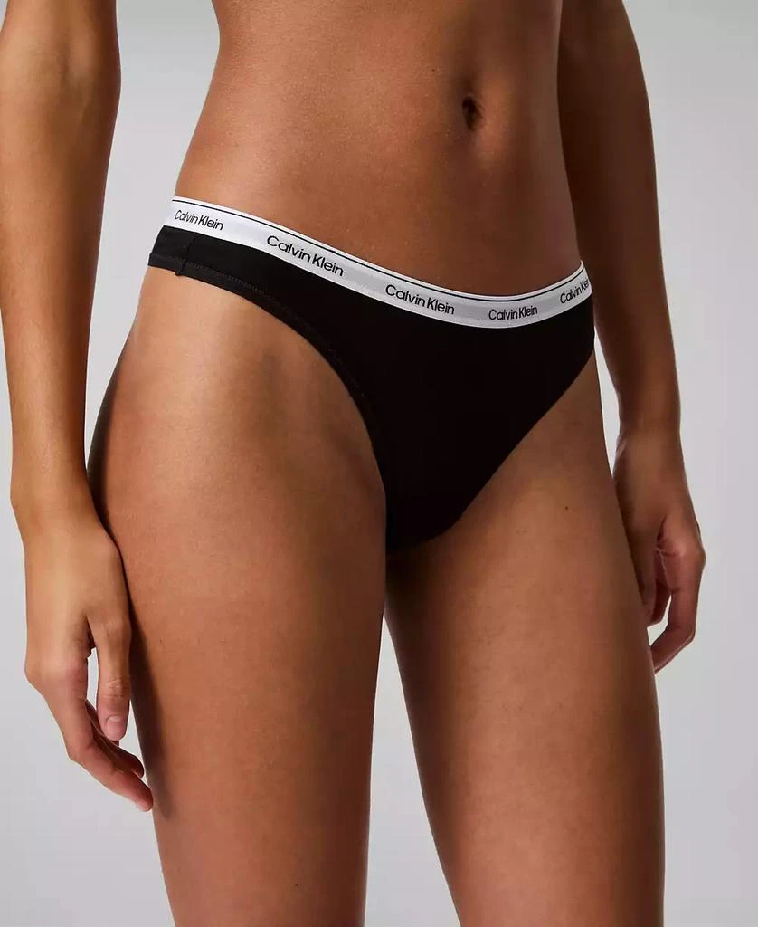商品Calvin Klein|Women's Modern Logo Thong Underwear QD5043,价格¥58,第1张图片