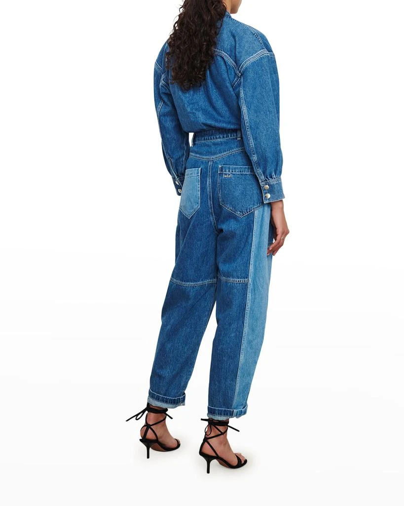 商品ba&sh|Quincy Long-Sleeve Utility Denim Jumpsuit,价格¥665,第2张图片详细描述