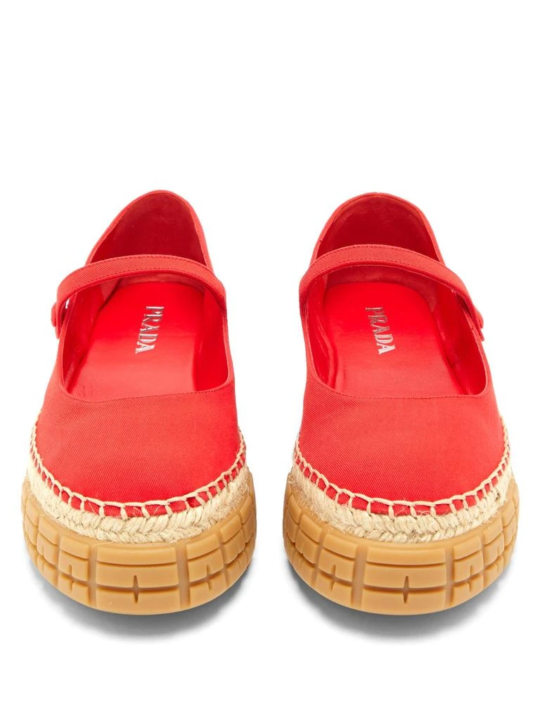 商品Prada|Canvas platform Mary Jane flats,价格¥5672,第5张图片详细描述