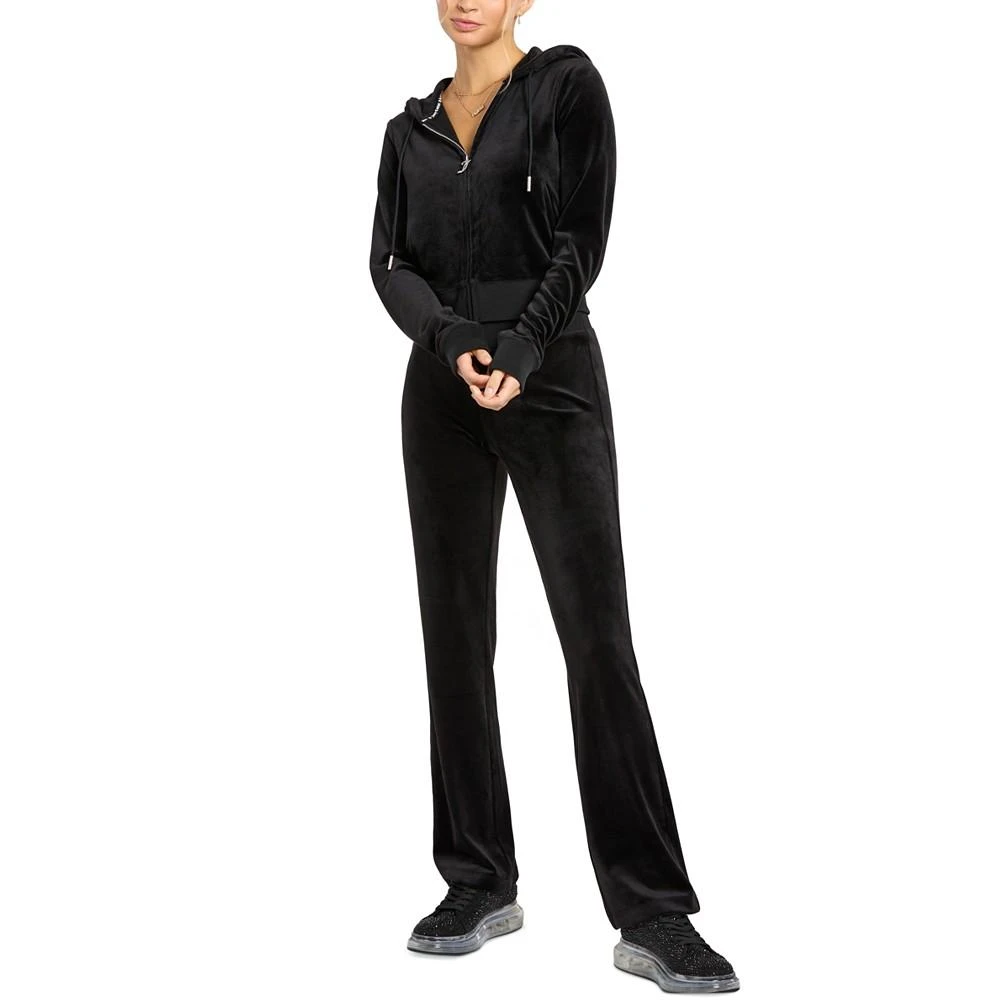 商品Juicy Couture|Women's Mid-Rise Embellished Velour Pants,价格¥447,第1张图片
