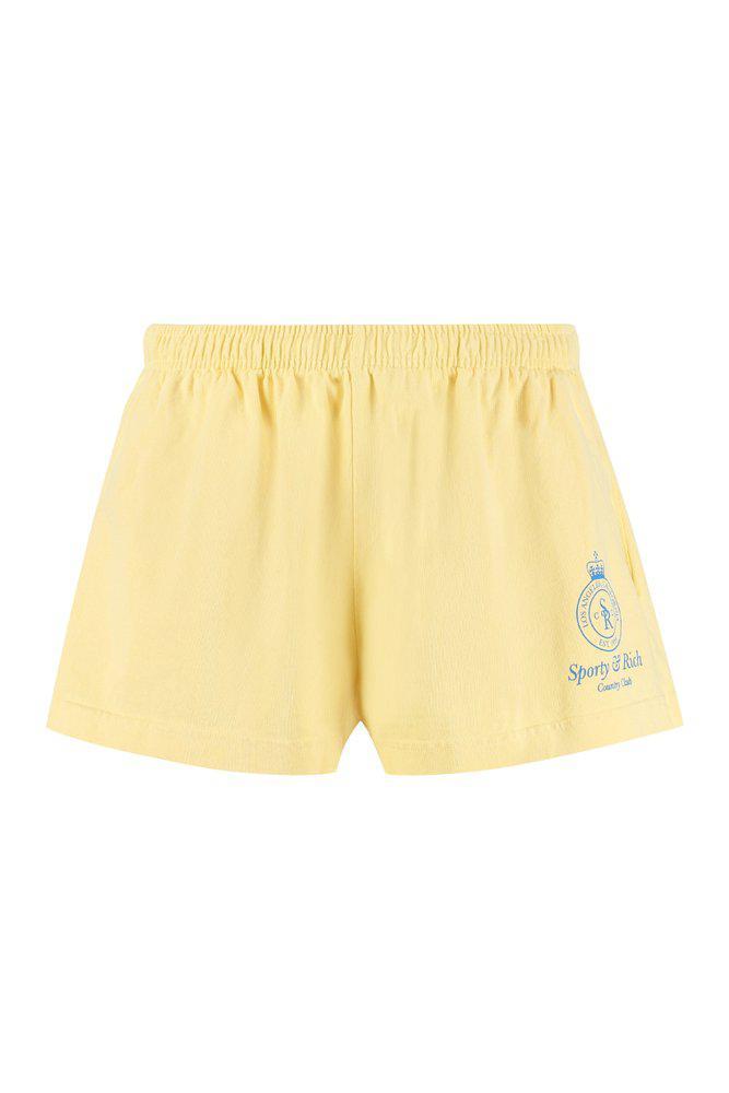 商品Sporty & Rich|Sporty & Rich	Logo Print Drawstring Shorts,价格¥826,第1张图片