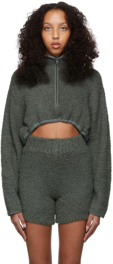 商品SKIMS|Grey Cozy Knit Cropped Sweater,价格¥443,第1张图片