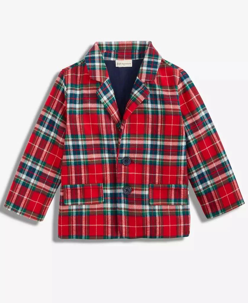 商品First Impressions|Baby Boys North Pole Cotton Flannel Blazer, Macy's Exclusive,价格¥162,第1张图片