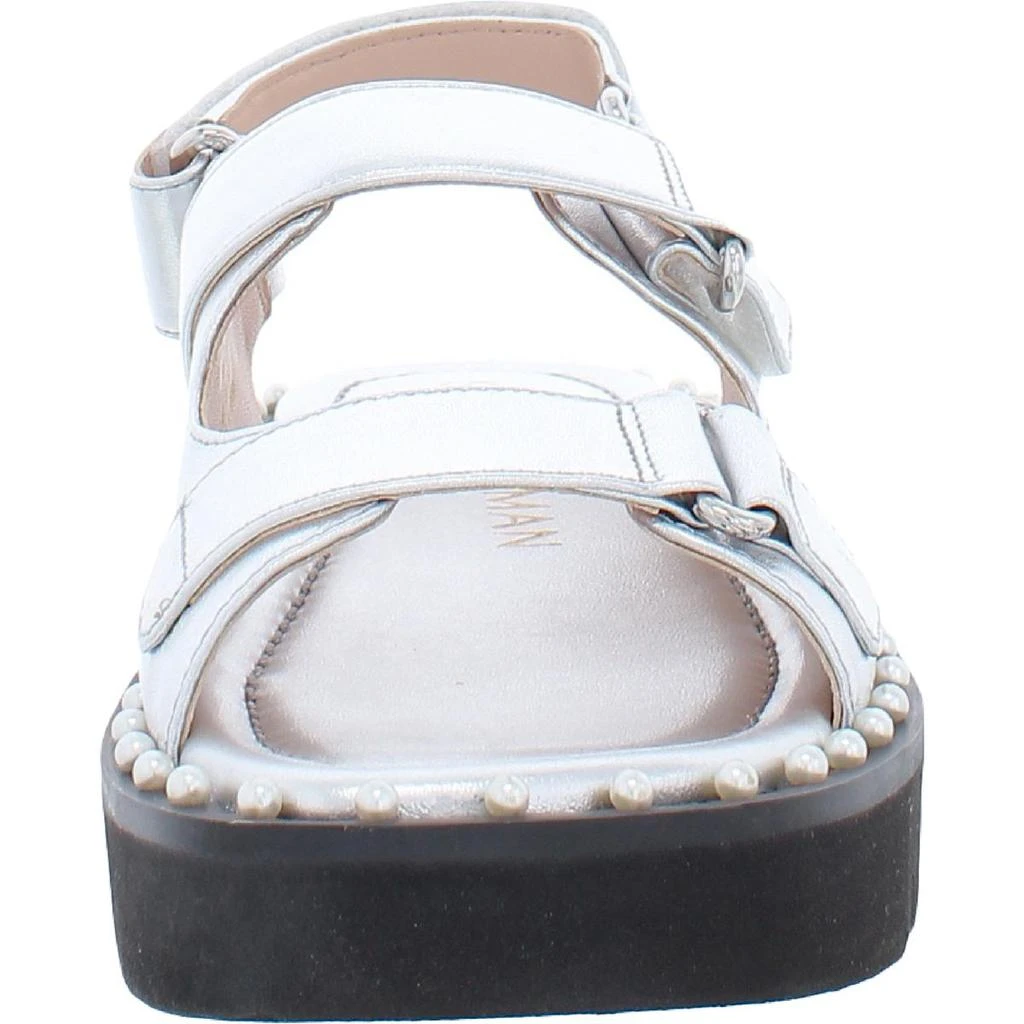 商品Stuart Weitzman|Stuart Weitzman Womens Zoe Lift Leather Metallic Slingback Sandals,价格¥1075,第3张图片详细描述