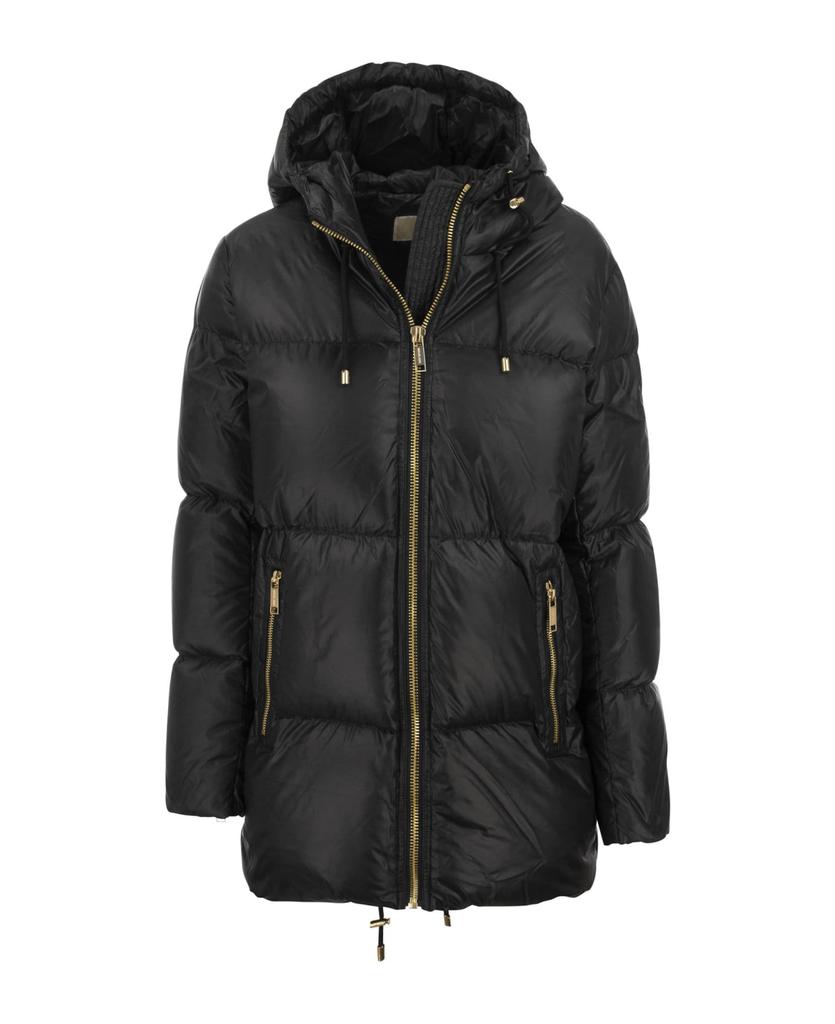 Hooded Down Jacket With Logo商品第1张图片规格展示