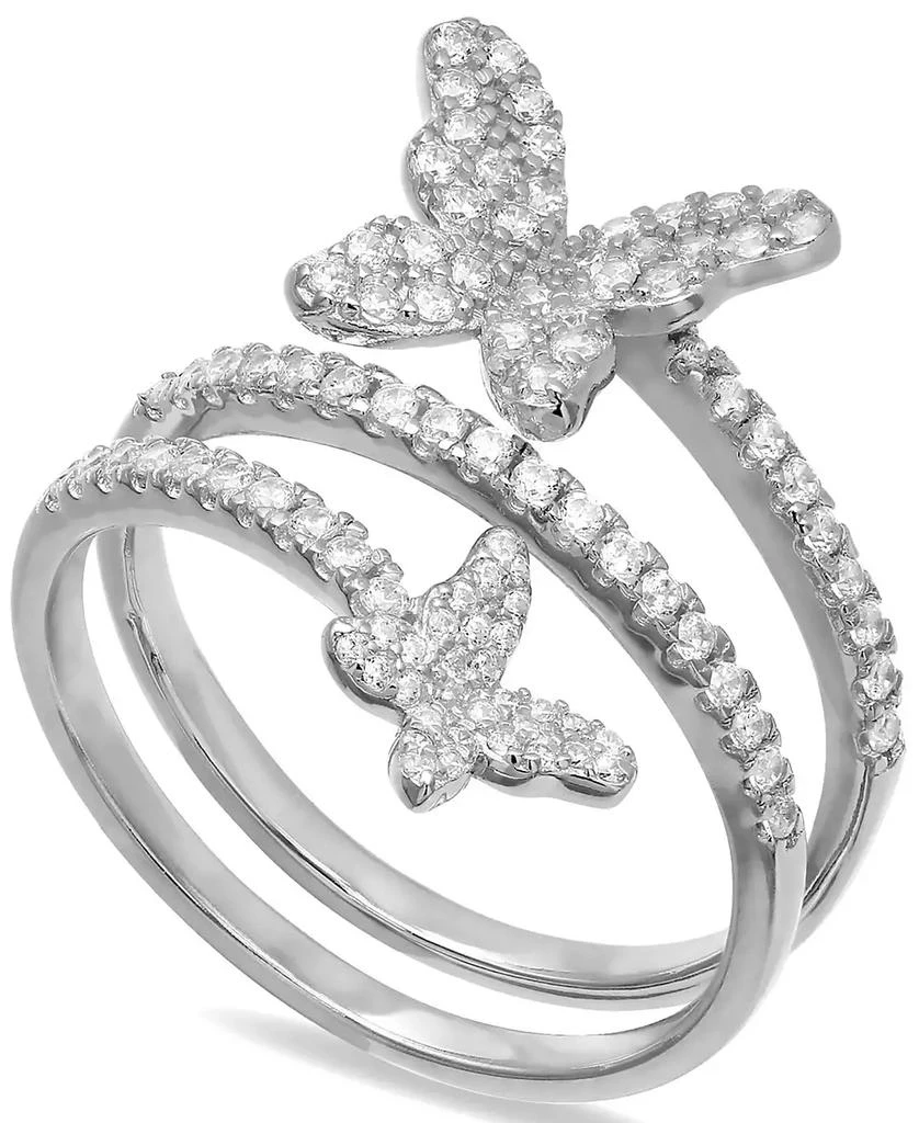 商品Giani Bernini|Cubic Zirconia Butterfly Wrap Ring in Sterling Silver, Created for Macy's,价格¥187,第1张图片