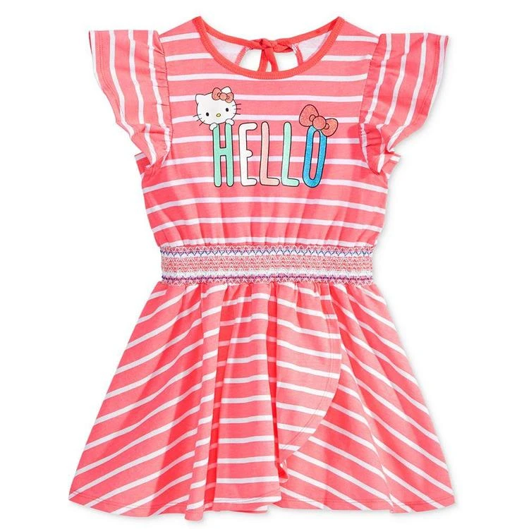 商品Disney|Hello Kitty Graphic Striped Cotton Dress, Toddler & Little Girls (2T-6X),价格¥73,第2张图片详细描述