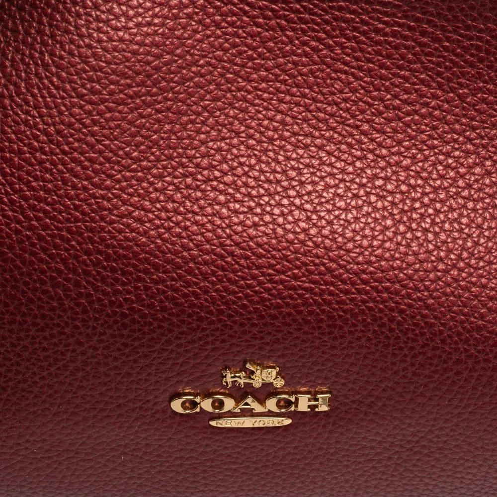 商品[二手商品] Coach|Coach Burgundy Leather Chain Baguette Bag,价格¥1056,第5张图片详细描述