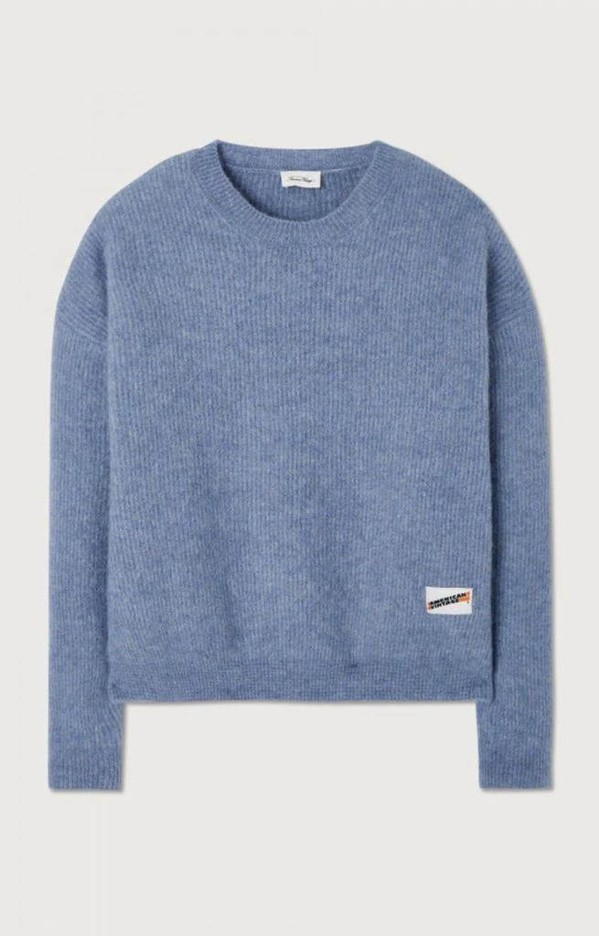 商品American Vintage|American Vintage Vitow Round Collared Jumper - Mottled Horizon,价格¥1390,第1张图片