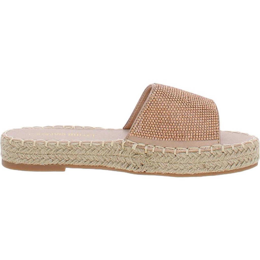 商品Olivia Miller|Olivia Miller Womens Rhinestone Embellished Slide Sandals,价格¥107,第2张图片详细描述