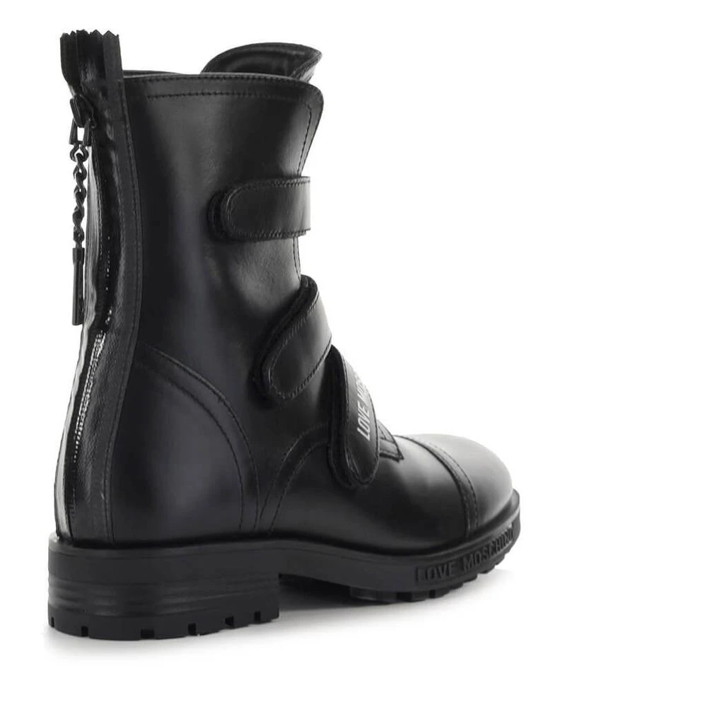 商品Love Moschino|Love moschino women's black leather ankle boots,价格¥2930,第3张图片详细描述