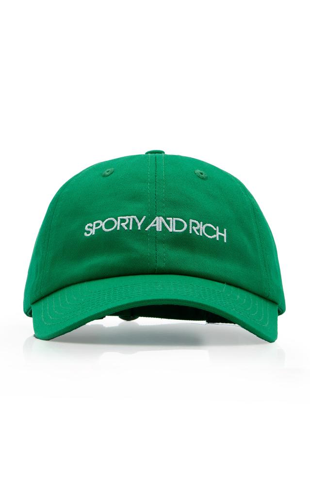 Sporty & Rich - Women's Disco Cotton Baseball Hat - Green - OS - Moda Operandi商品第1张图片规格展示