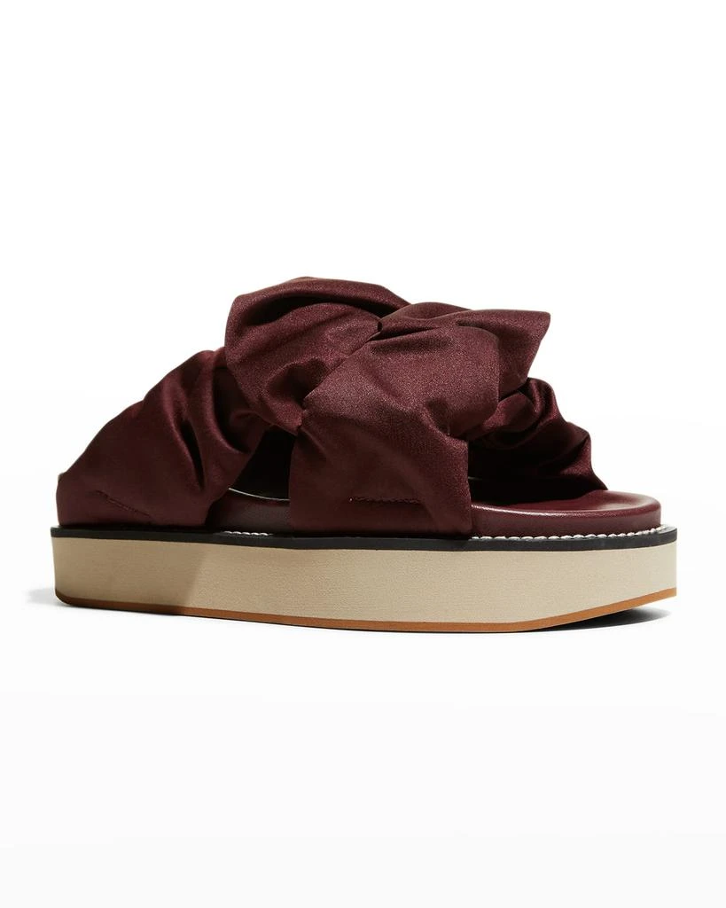 商品Ganni|Recycled Ruched Footbed Slide Sandals,价格¥787,第2张图片详细描述