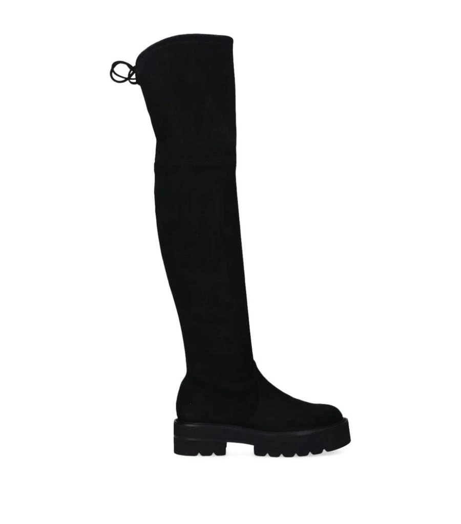 商品Stuart Weitzman|Suede Lowland Ultralift Over-The-Knee Boots 50,价格¥7590,第3张图片详细描述