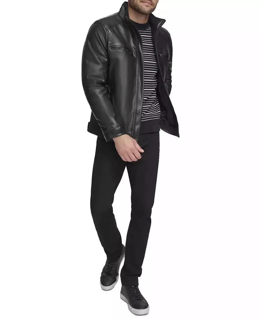 Men's Faux Leather Moto Jacket, Created for Macy's 商品