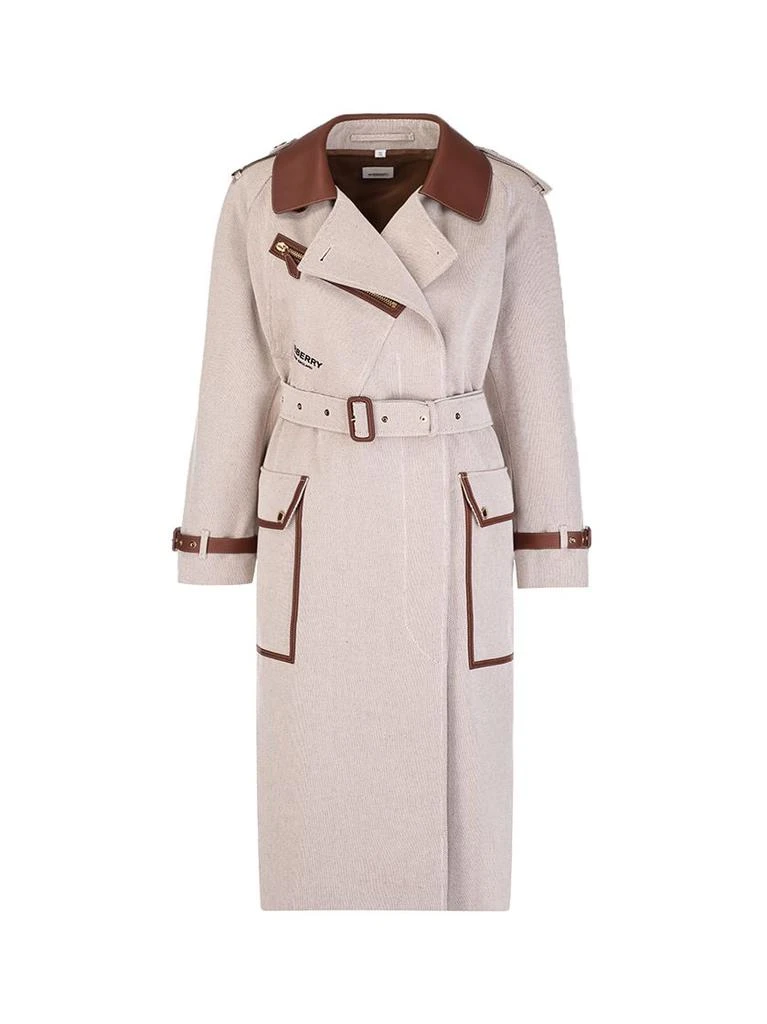 商品Burberry|Burberry women's beige cotton trench coat,价格¥25811,第1张图片