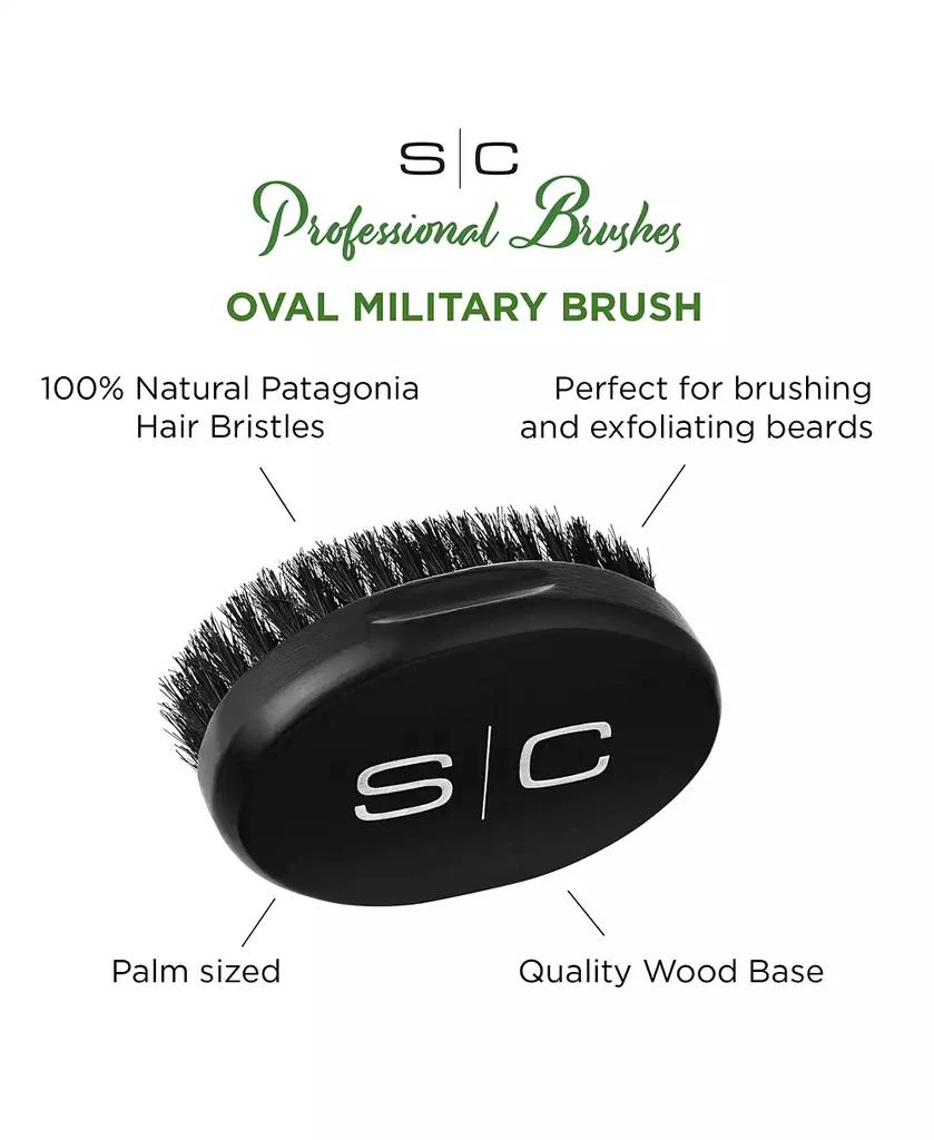 商品StyleCraft Professional|Barber Oval Military-Inspired Hair Brush 100% Natural Boar Bristles with Wood Palm Handle,价格¥158,第5张图片详细描述