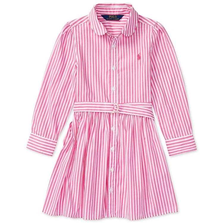 商品Ralph Lauren|Ralph Lauren Bengal-Stripe Cotton Shirtdress, Big Girls,价格¥178,第1张图片