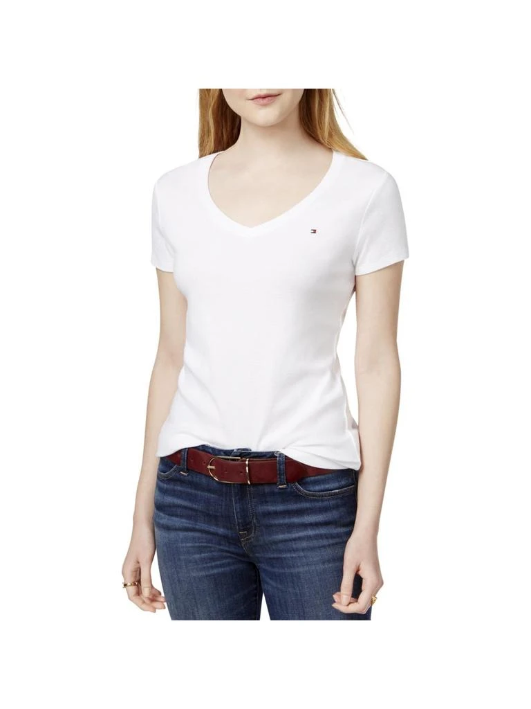 商品Tommy Hilfiger|Womens Logo V-Neck T-Shirt,价格¥178,第1张图片