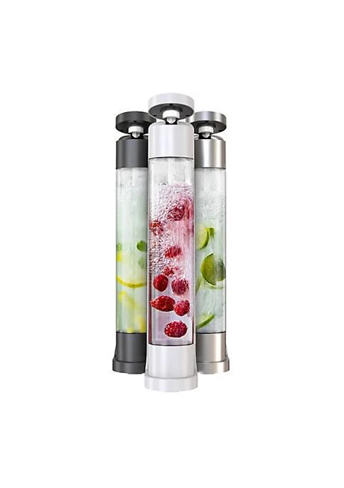 商品Drinkpod|Fizzpod Soda Maker With Co2 Cylinder  Fizzy Drink Machine With 3 Pet Bottles 3 Caps 1 Carbonator Cap And Manual   Make Homemade Sparkle Water Juice Coffee Tea And Cocktail Drinks With Fruit Silver,价格¥1112,第3张图片详细描述