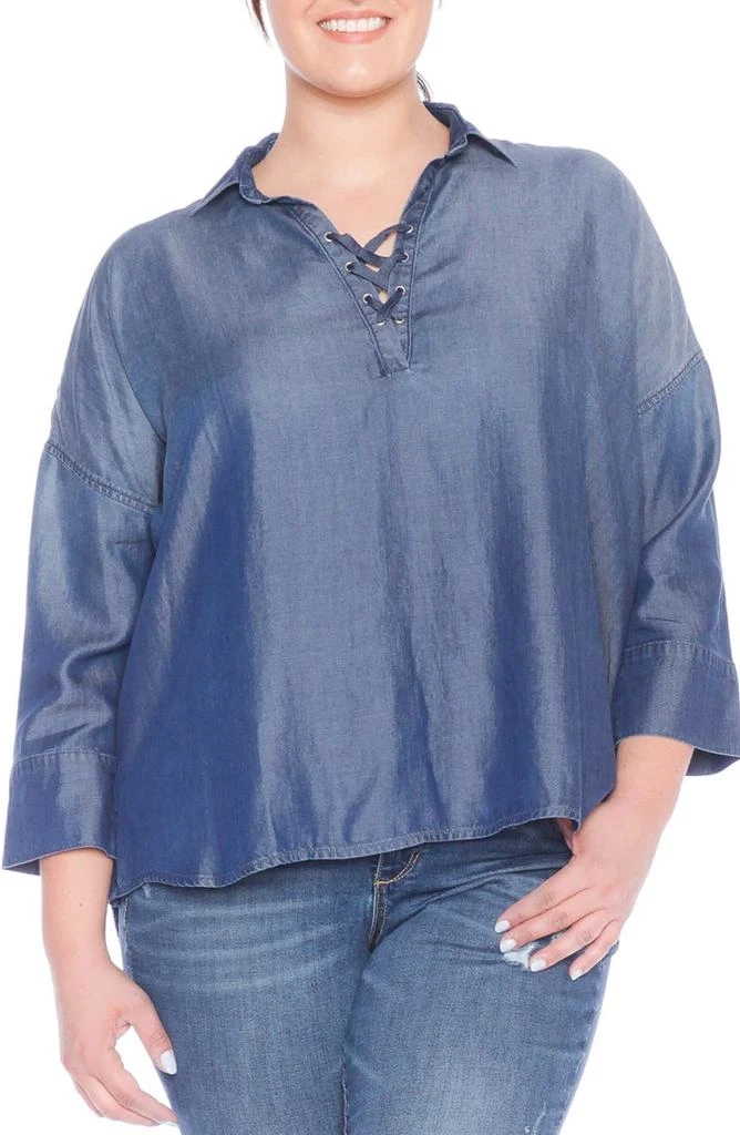 商品SLINK Jeans|Jeans Lace-Up Top,价格¥329,第1张图片
