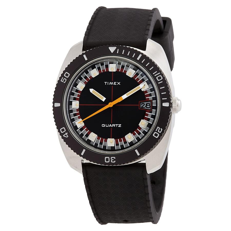 TIMEX Q クォーツ ブラックダイヤル ステンレスバンド Amazon.com: Timex Men's Q Reissue Quartz Watch : Clothing